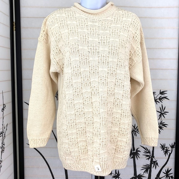 Vintage David Brett Block Knit Sweater Sz M - Picture 1 of 7